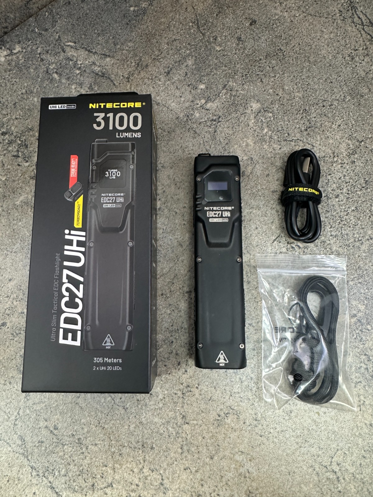 Nitecore EDC27 UHI Rechargeable Ultra Slim EDC Flashlight – USB-C 3100 Lumens