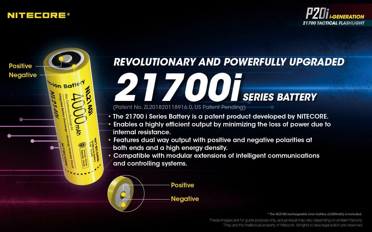 Nitecore P20iX Rechargeable Flashlight – 4000 lumen w/ 2x extra 21700 batteries