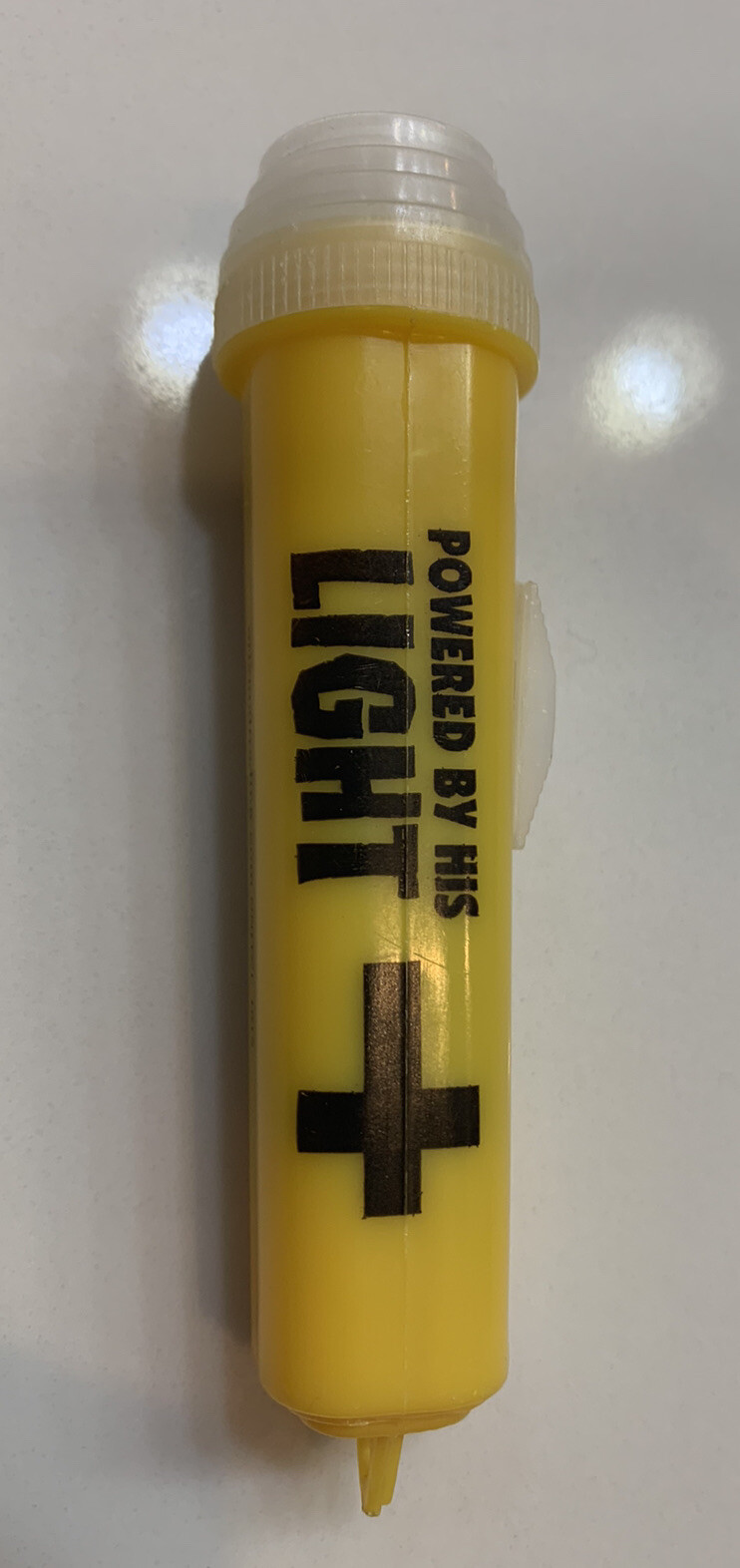 “Powered By His Light” Christian Branded Flashlight (Yellow)