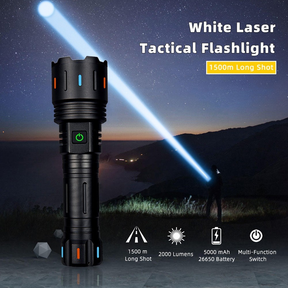 Outdoor Camping LED Flashlight Fluorescent Rechargeable TYPE-C USB Charging