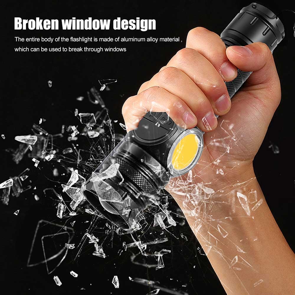 10000LM Laser LEP Flashlight Yellow Red Light Zoom USB Charging Magnetic Torch