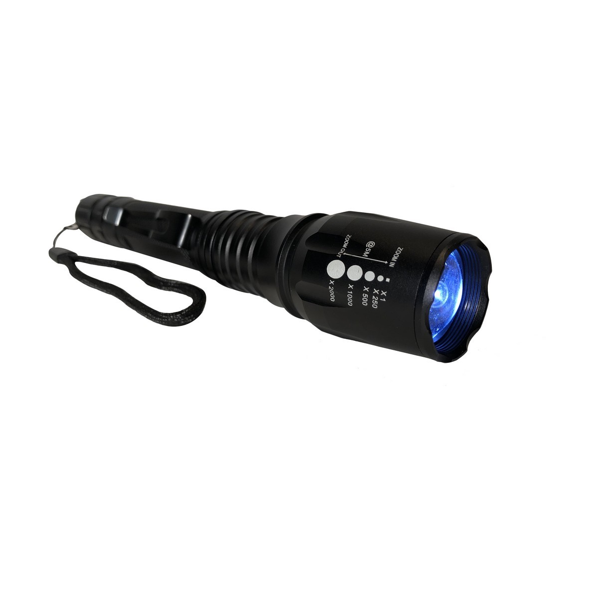 5 Mode Rechargeable LED Flashlight Outdoor Adjustable Water Resistant Torch