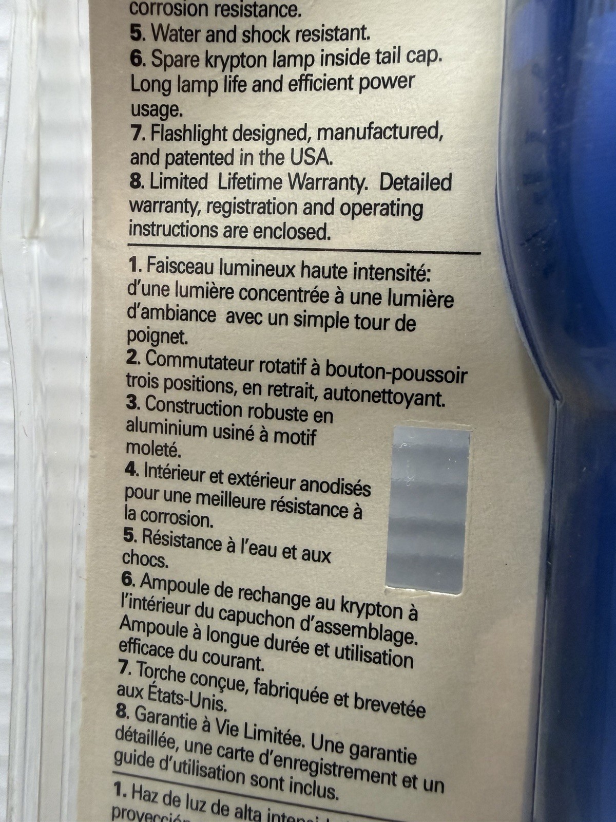 Vtg 1999 Maglite Incandescent 2-Cell D Flashlight Blue S2D116 Made in USA