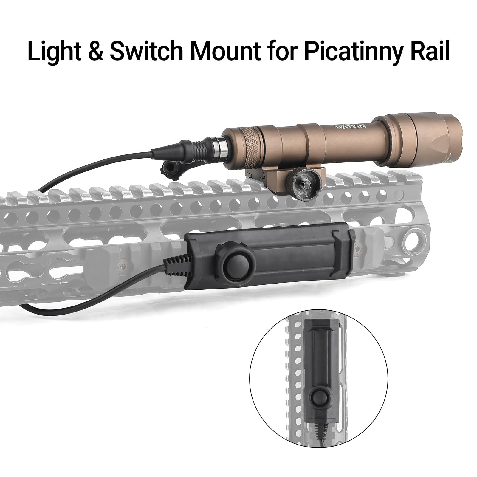 NOBUHIRO 500 Lumens Tactical Flashlights Tan M600C Light with Dual Function R…