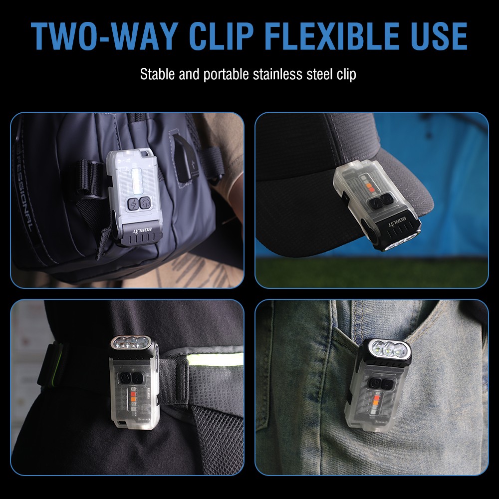 V15 EDC Flashlight 1200LM LED Keychain Work Light Magnet Type-C Pocket Lantern