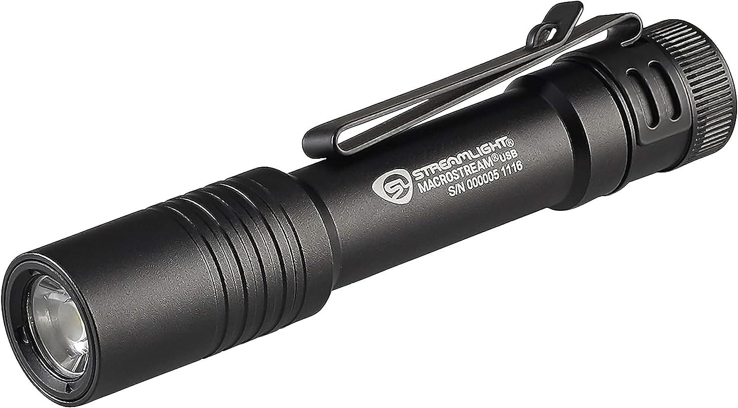 66320 Macrostream USB 500-Lumen Rechargeable Compact Flashlight with Wrist Lanya