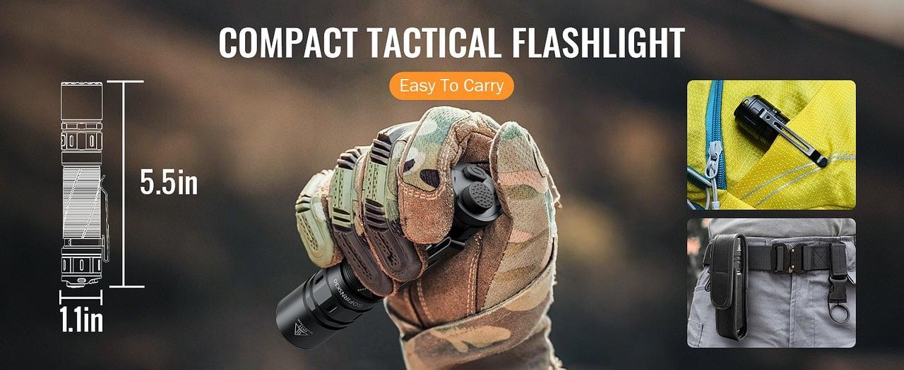 SOFIRN SK30 3000LM Tactical Flashlight SFT70 LED USB C Rechargeable Torch 21700
