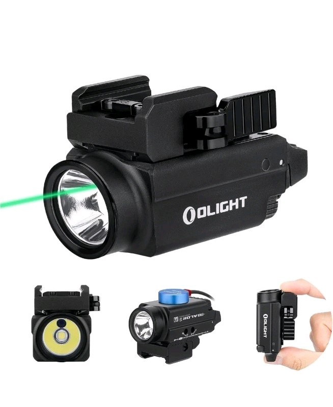 OLIGHT Baldr S Green & White Beam 800 Lumens Magnetic Tactical Flashlight Black