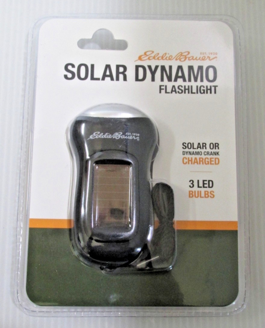 Eddie Bauer Solar Dynamo Flashlight Camping Black – Sealed