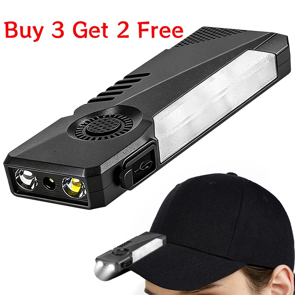 600 Lumens Rechargeable LED Work Light Flat Pocket Flashlight w/UV Light 2026
