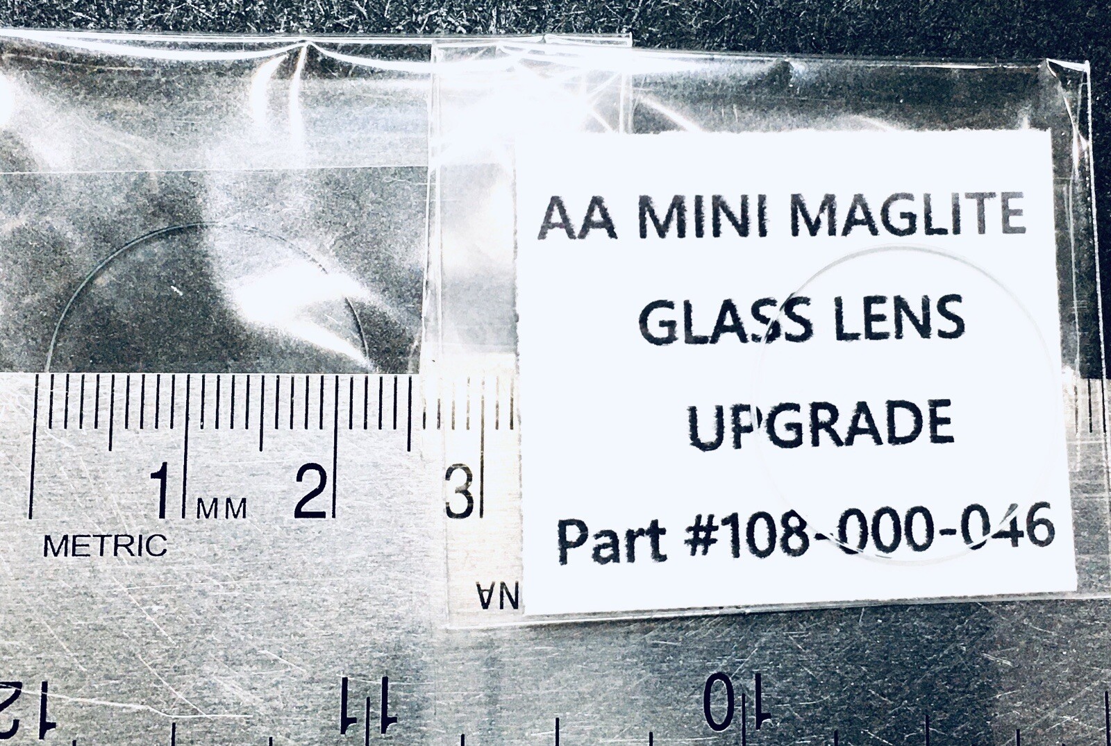 Glass Lens Upgrade for AA Mini Maglite Flashlight #108-000-617