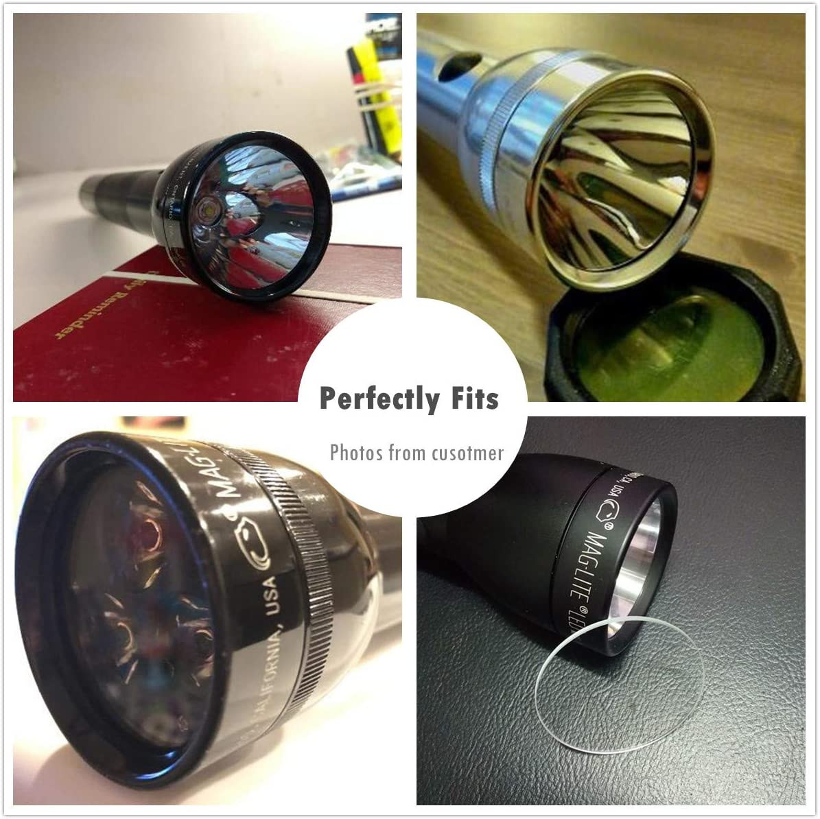 Glass Lens for Maglite C or D Cell Full Size Flashlights Upgrade – Tempered Glas
