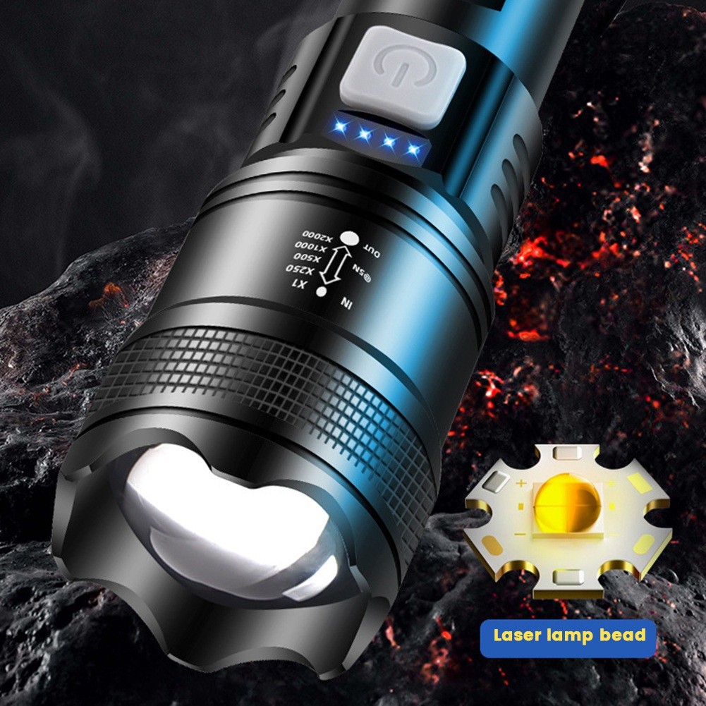 Led Flashlight P70 Torch Powerful Telescopic Flashlight Portable Long9800