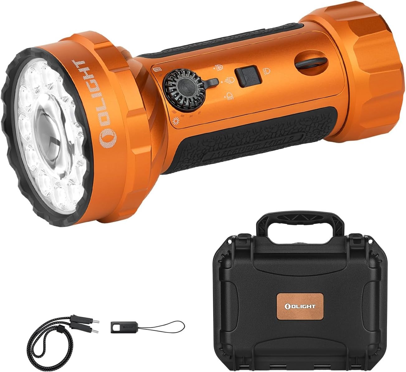Olight Marauder Mini 2 Rechargeable 10,000Lm Bright Long Throw Flashlight Orange