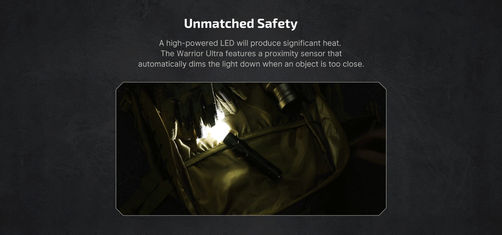Olight Warrior Ultra 2500 Lumens Tactical Flashlight, OAL Material, 320 Meters