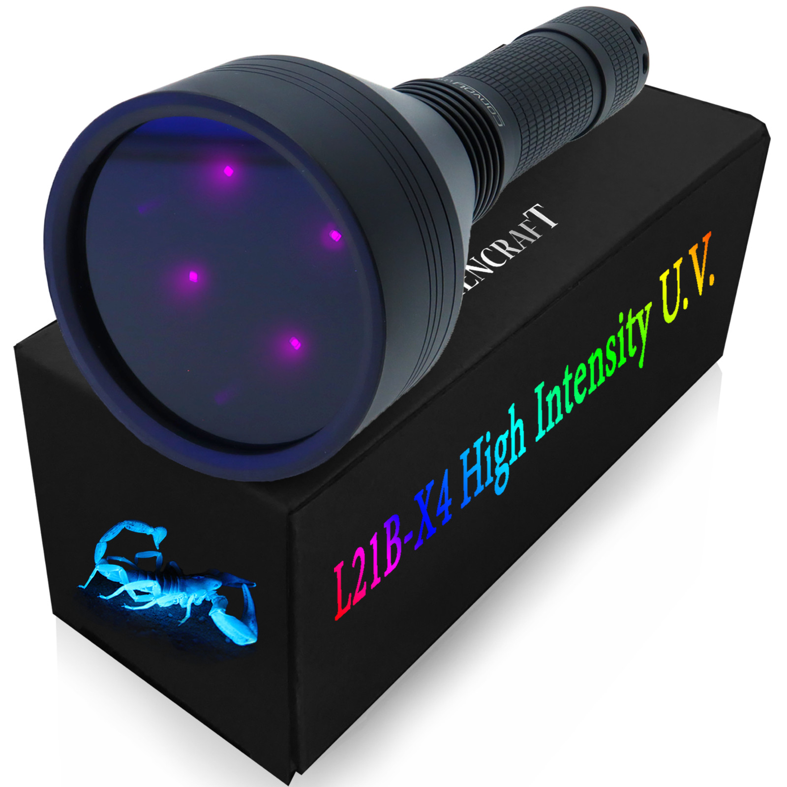 Convoy L21B-X4 365nm UV Flashlight- Long Range Fluorescent Mineral Hunting light