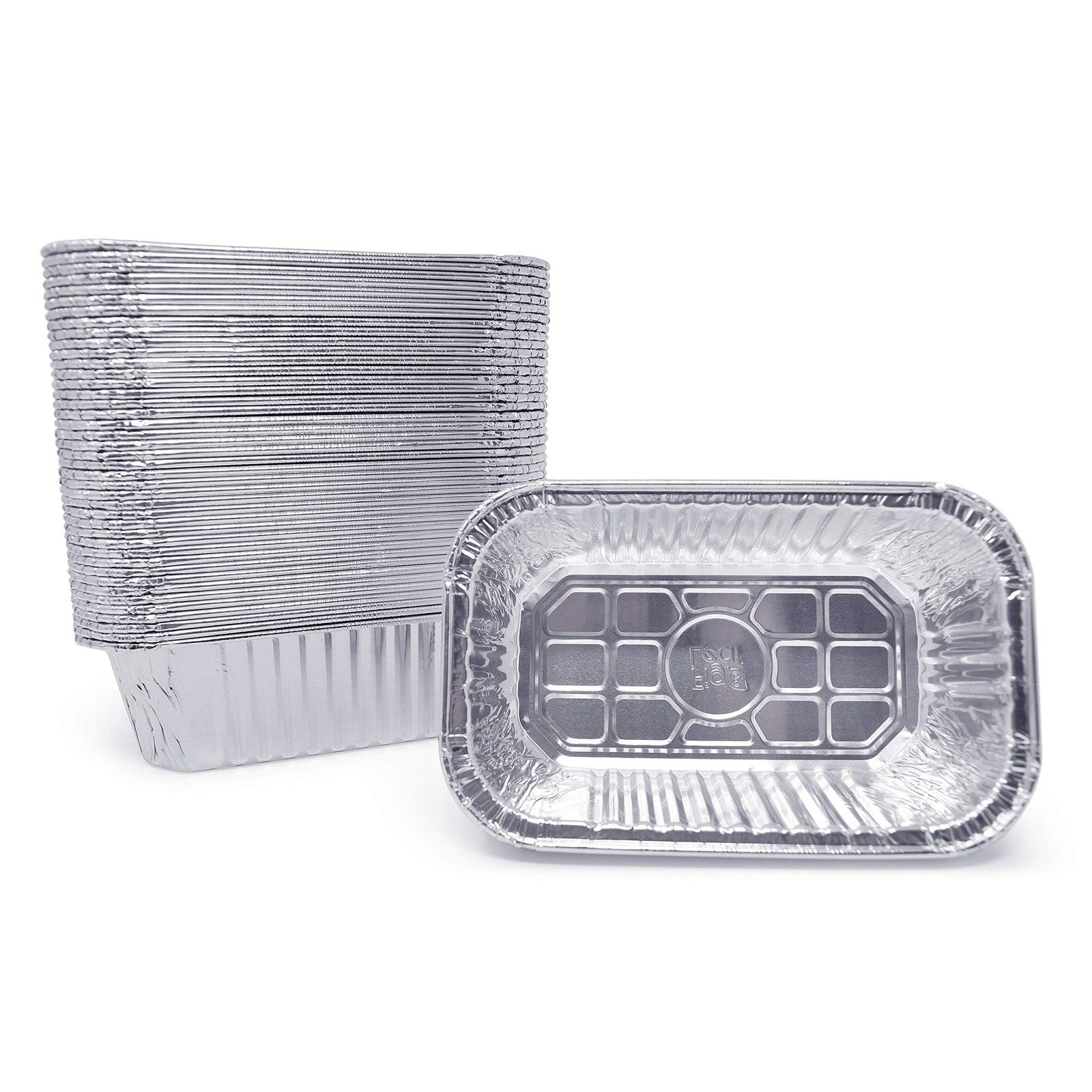 (100 Pack) Premium 1-LB Bread Loaf Baking Pans l Mini 6″ x 3.7″ x 2″, Silver