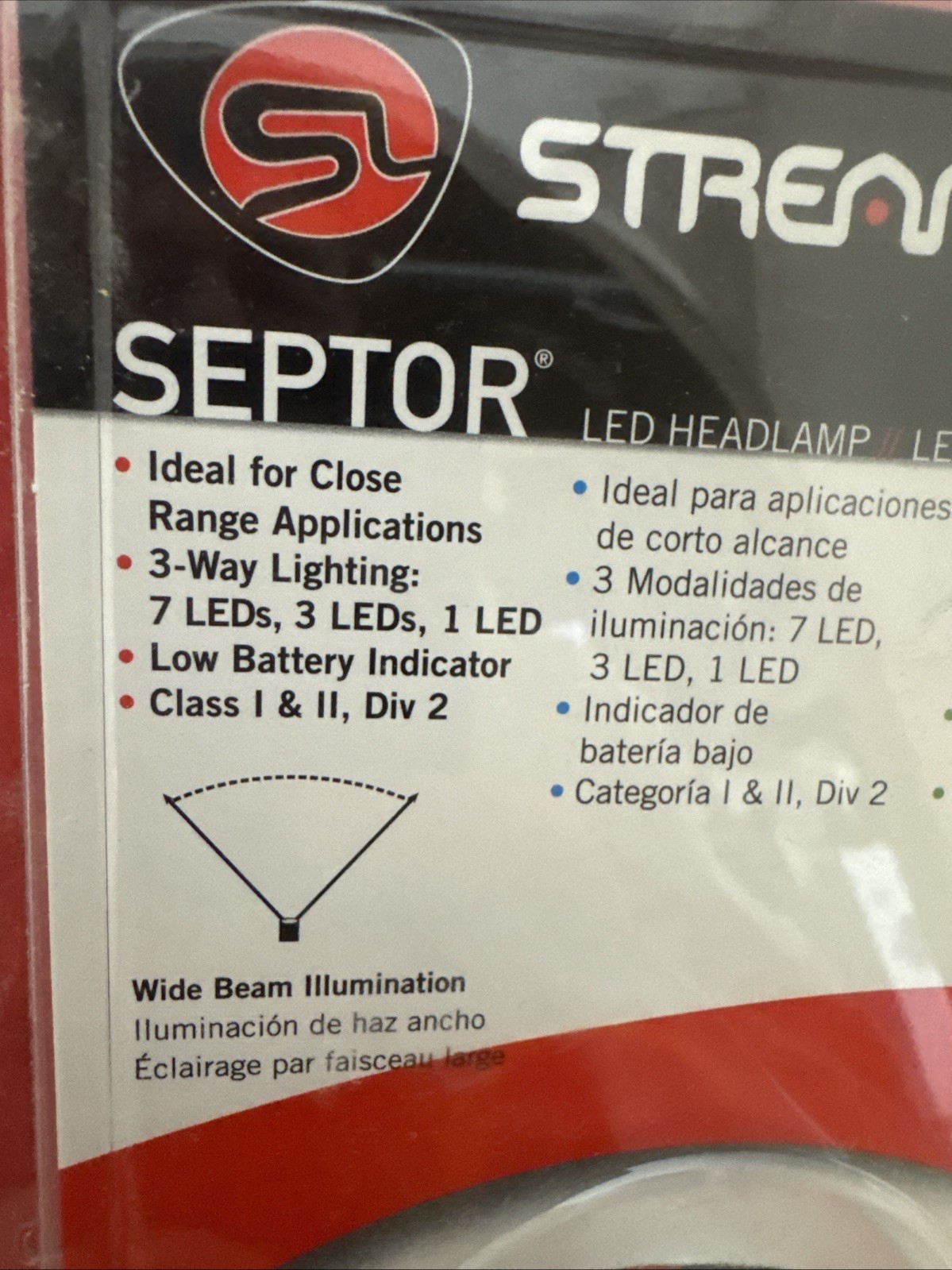 NEW StreamLight Septor IPX4 3 Mode Hazardous Ok Polymer LED Headlamp Flashlight