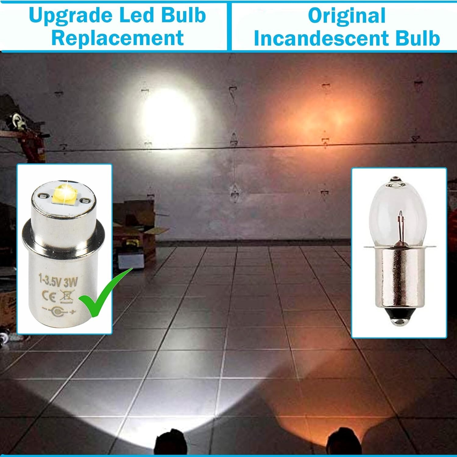 3W LED Upgrade Bulb for Mag-Lite 2 3 D C Cell LWSA201 White Star Krypton