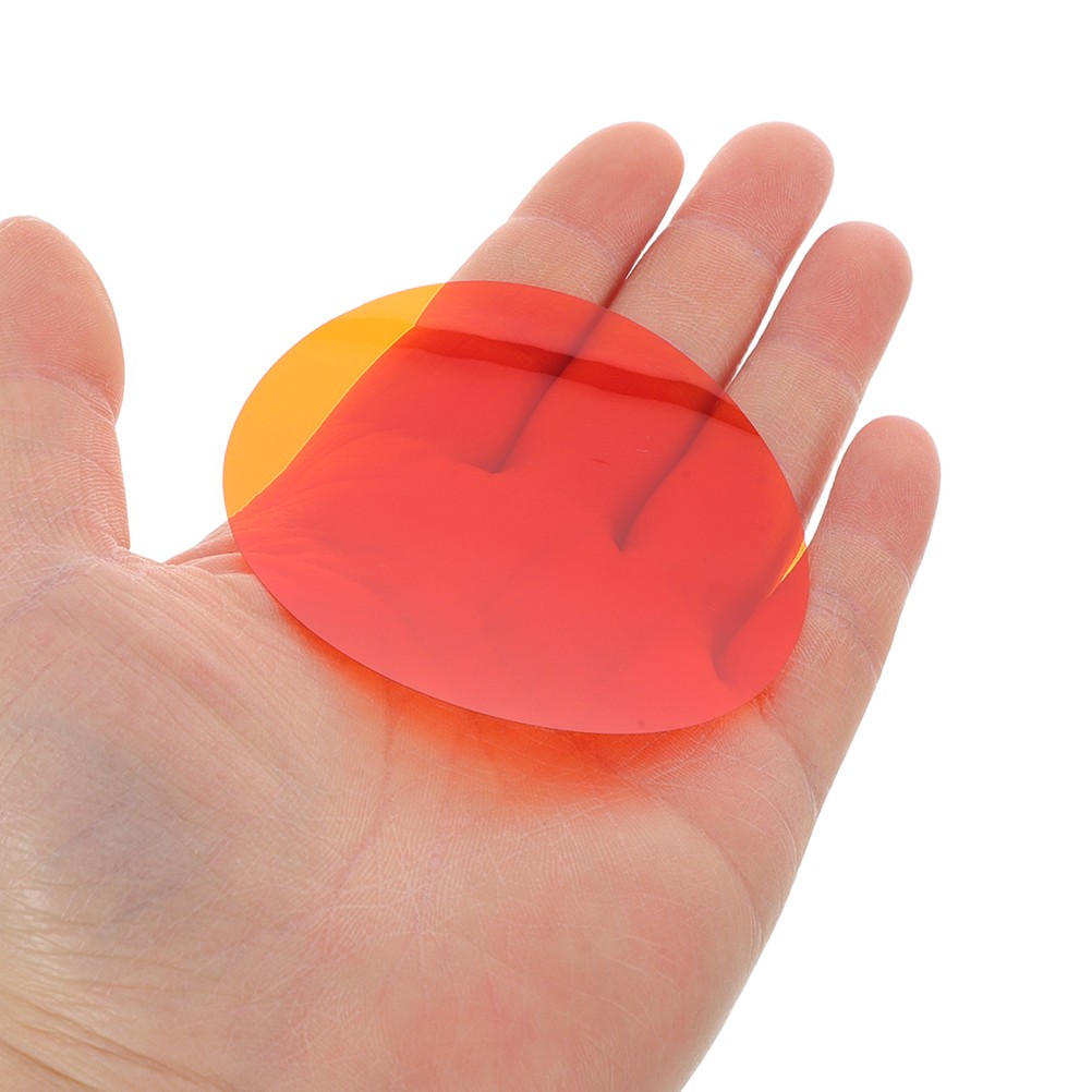 50Pcs Warm Light Circle Stickers for LED Lamps Orange Transparent Gel Filters