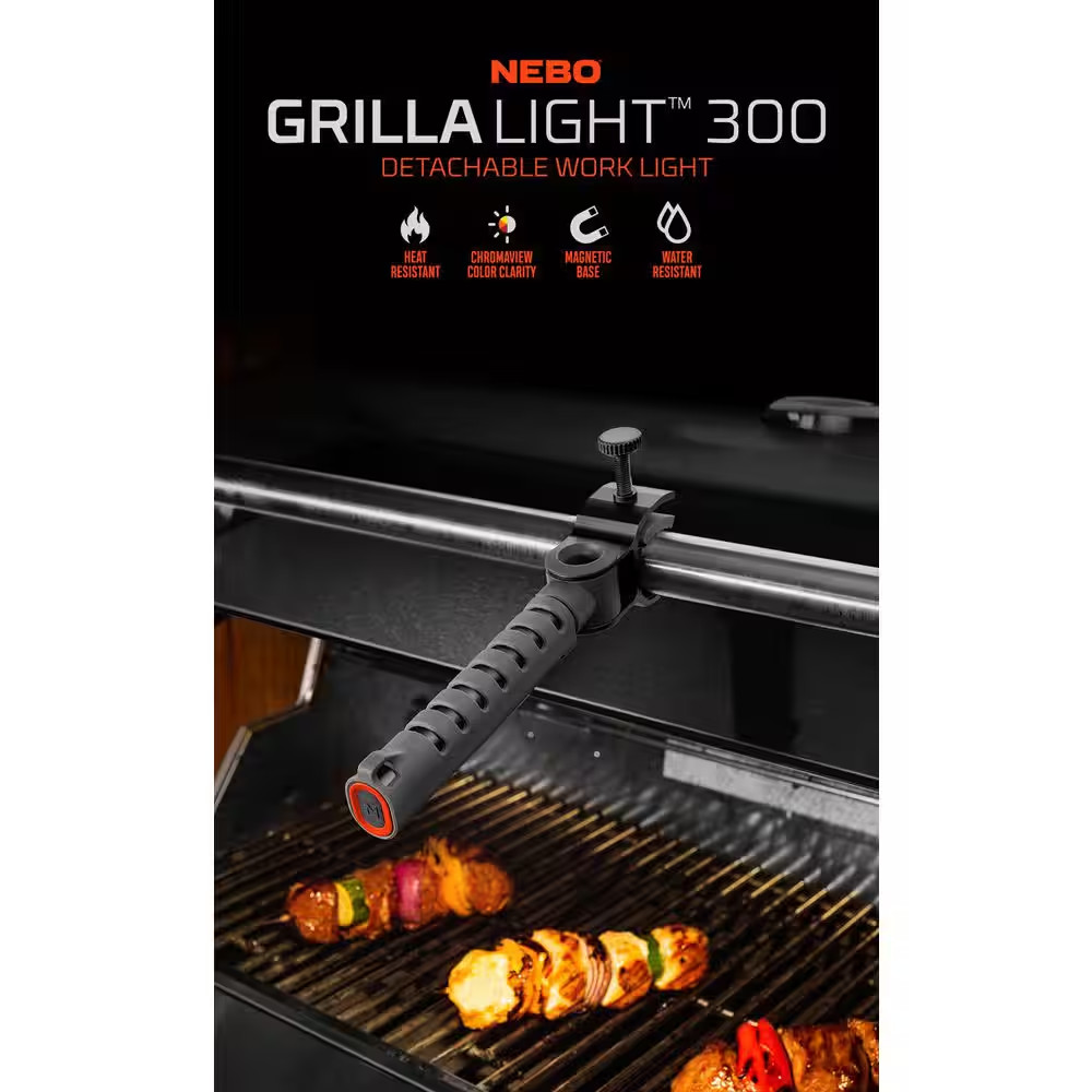 Grilla 400 Lumens Rc Battery LED Portable with Magnetic Mount Flashlight Free Sh