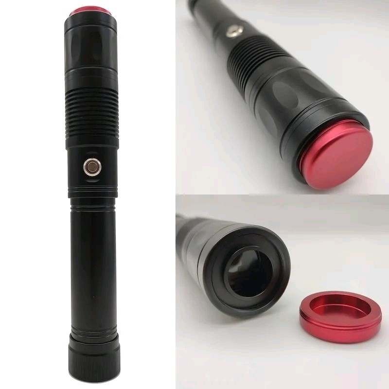 Outdoor BH9 Adjustable Focus 450nm Blue LED Flashlight Light Visible Beam US