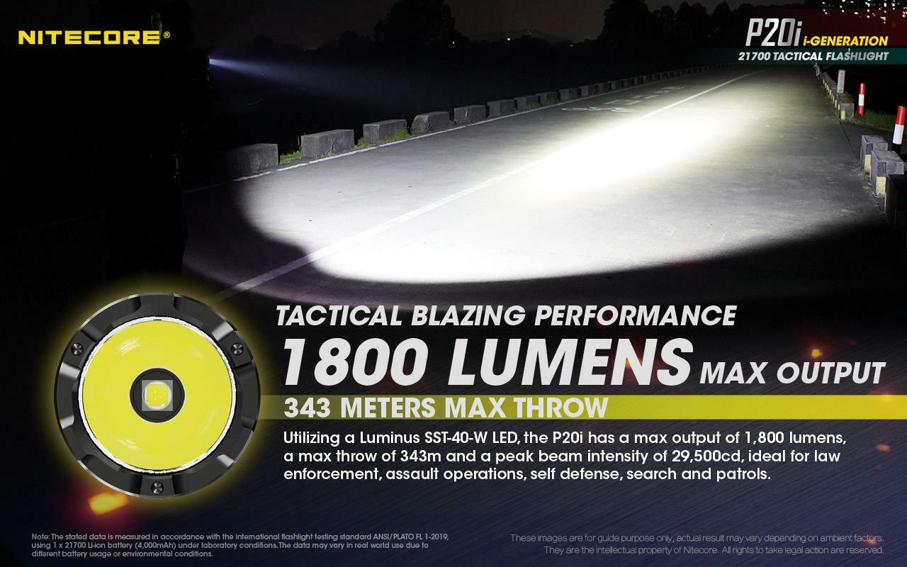 Nitecore P20iX Rechargeable Flashlight – 4000 lumen w/ 2x extra 21700 batteries