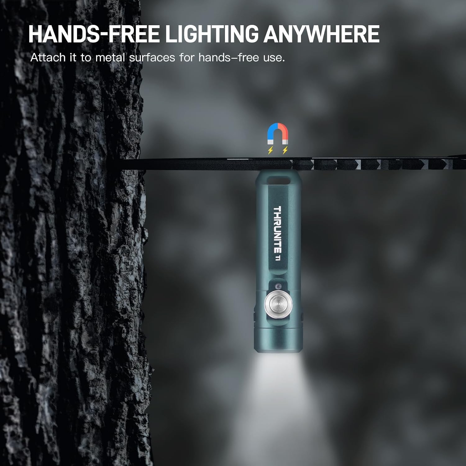 Thrunite Ti Keychain Flashlight Genie Blue 650 Lumens USB-C Rechargeable EDC