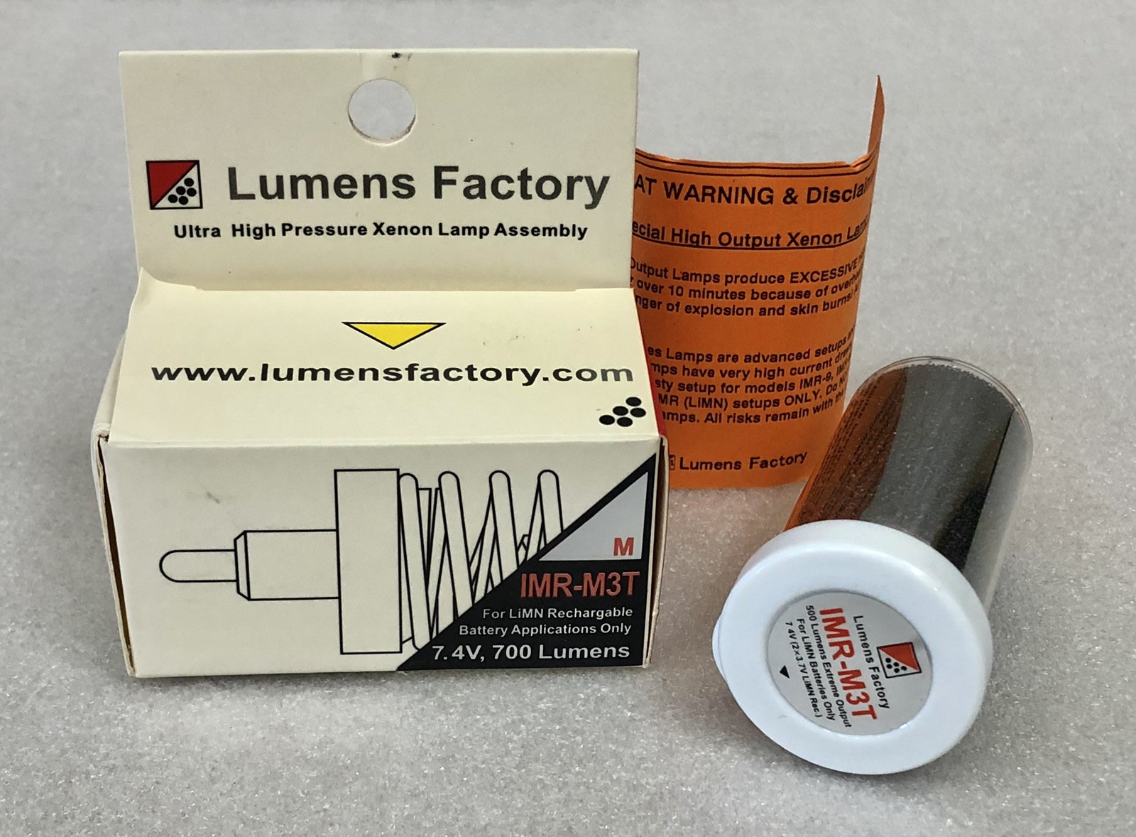 Lumens Factory IMR-M3T 500 lm 7.4V Lamp Assembly for LiMN Rechargeable Light NOS