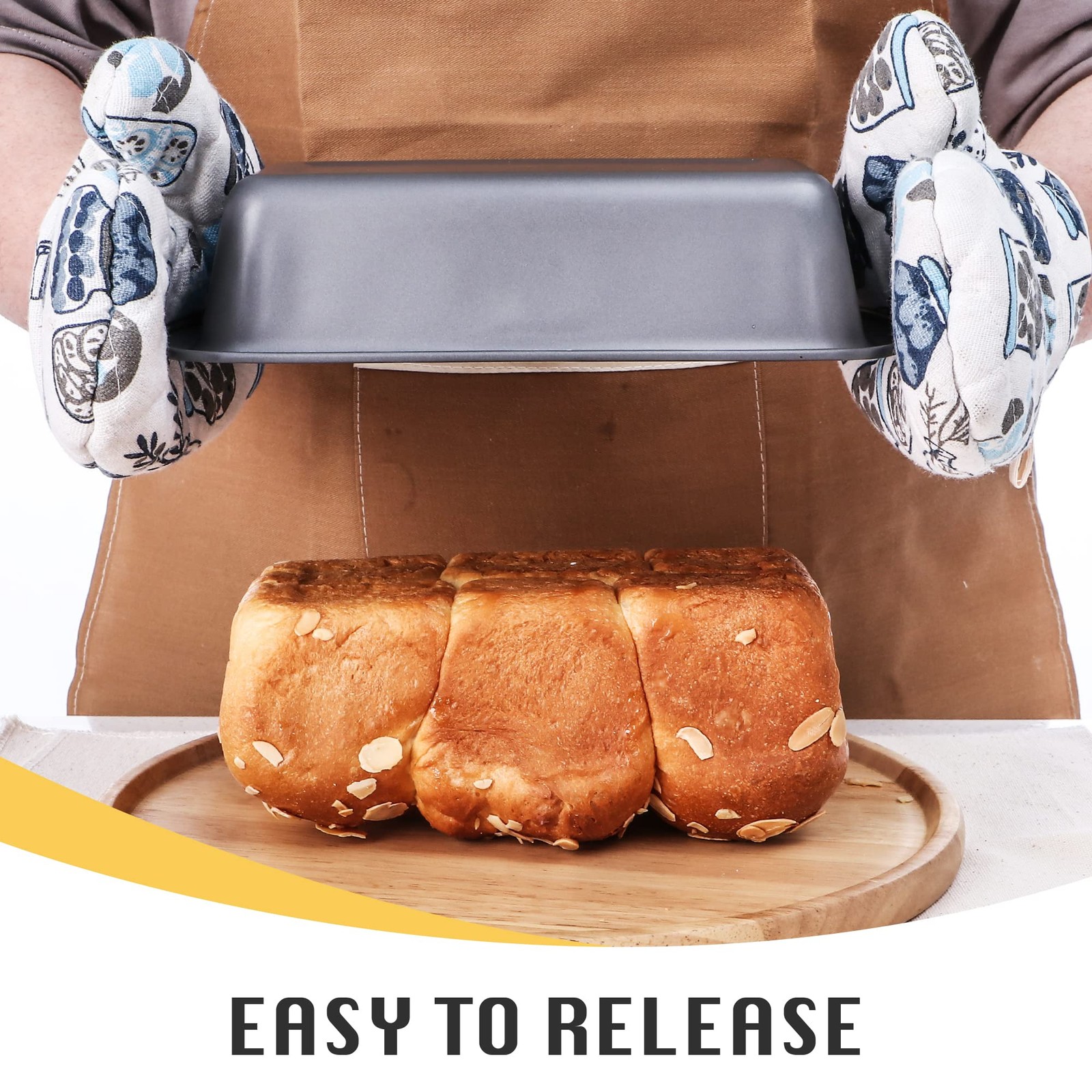HONGBAKE 6 Pack Bread Pan 1 Lb, 8.5 x 4.5 Inch 6 x x 2.5″, Gray