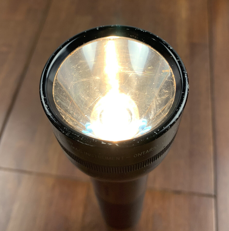 Vintage MAG-LITE MAGLITE FLASH LIGHT 12 1/2” INCH 3D CELL Black Tested & Working