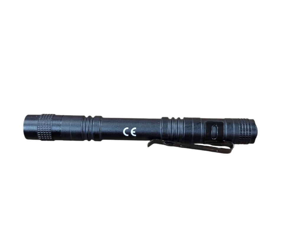 Pen Light Flashlight Battery Powered 500 Lumens 5.24in (Batteries Included)