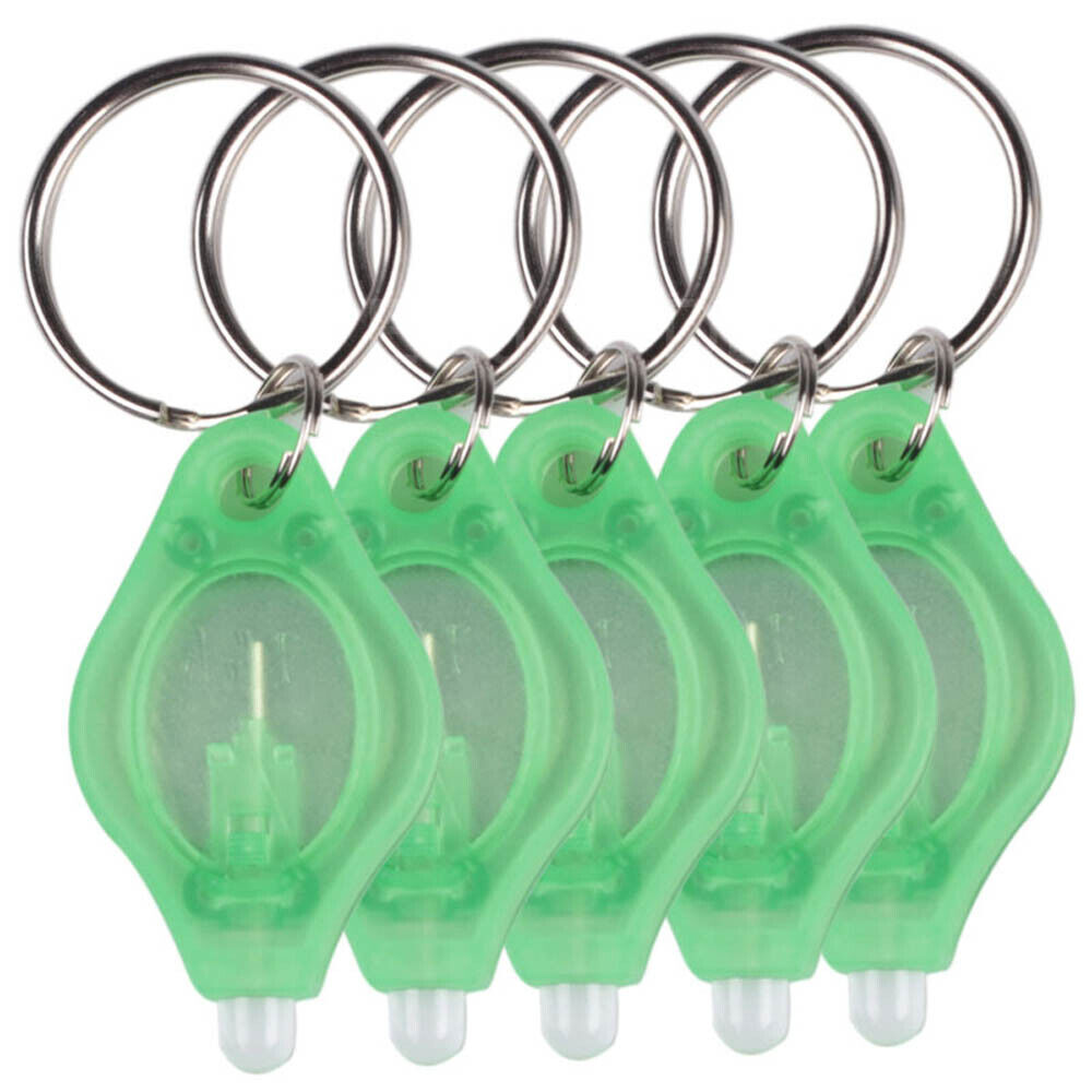 10pcs Mini Bright LED Micro Light Keychain Squeeze Light Key Ring Camping