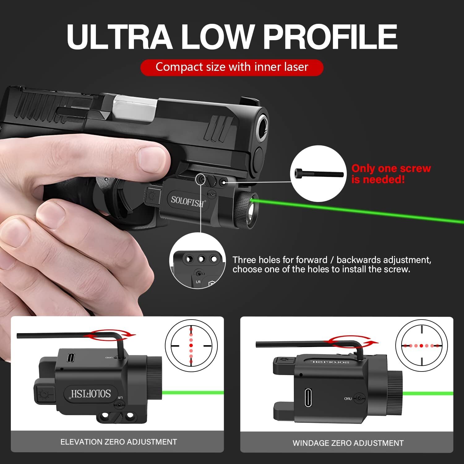 600/ 500Lm Tactical Flashlight Compatible for Full /Compact with Rail,multi Beam
