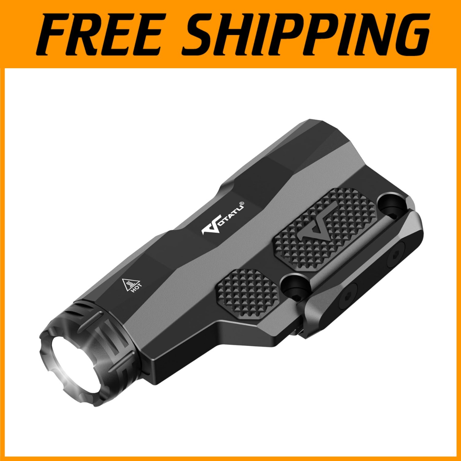 Picatinny/Mlok Mount Flashlight, 2400 Lumens, Rechargeable