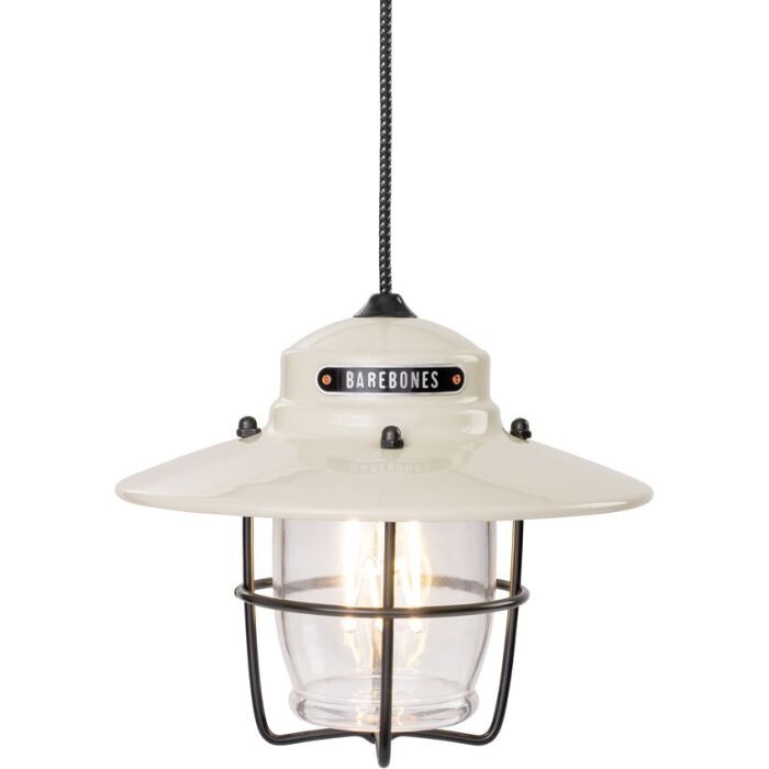Barebones Living Outpost Pendant Light White Powder Coated Steel Construction