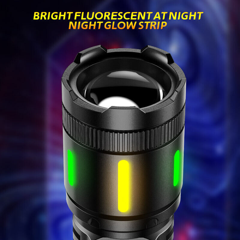 350000000 Lumen Super Bright LED Tactical Flashlight Rechargeable LED Work Light