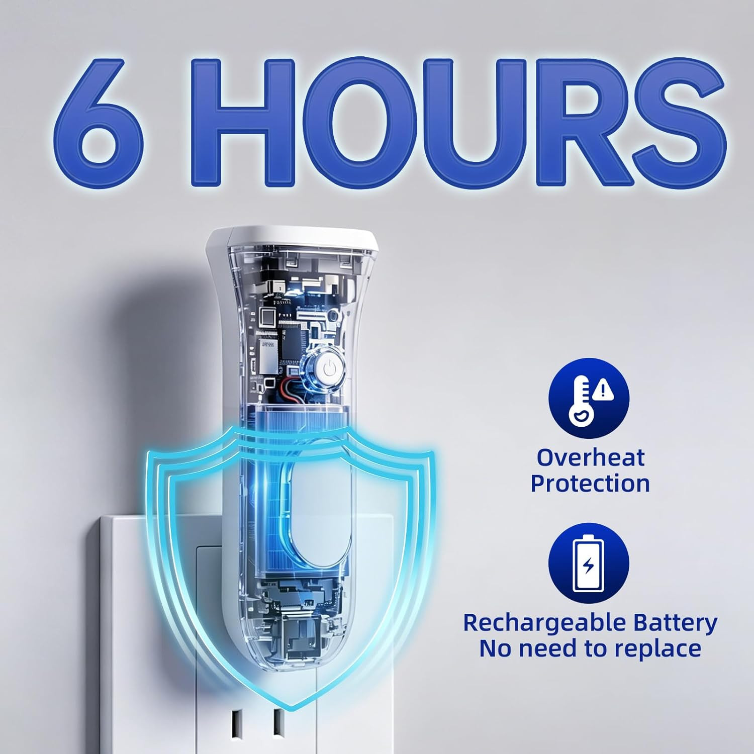 4 in 1 Emergency Lights for Home Power Failure, 2 Pcs Rechargeable LED Flashligh