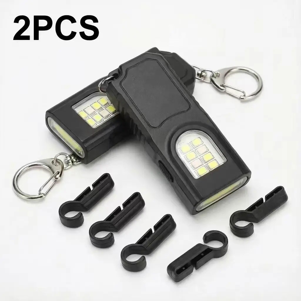 Powerful Mini LED Keychain Flashlight USB Rechargeable Waterproof EDC SOS Light