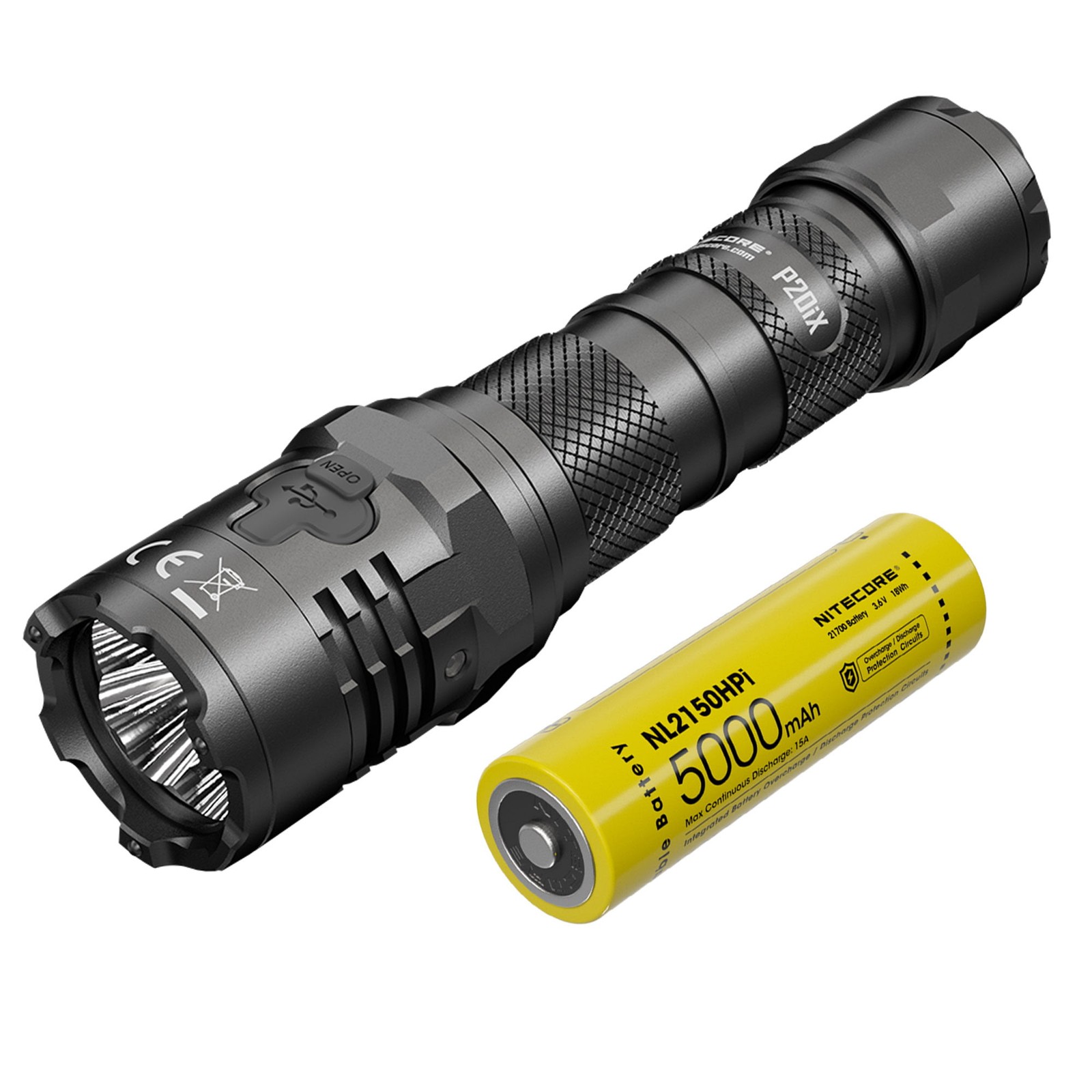 Nitecore P20iX CREE XP-L2 V6 LEDs USB-C Rechargeable Flashlight, : FL-NITE-P20IX