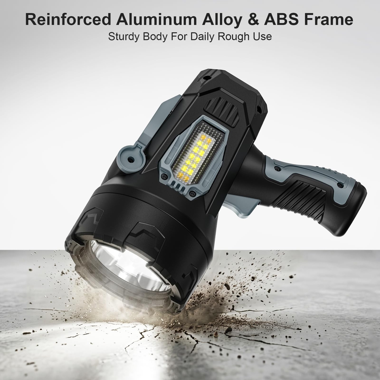 Rechargeable Spotlight Flashlight 2000000 Lumens, Spot Lights Outdoor with Co…