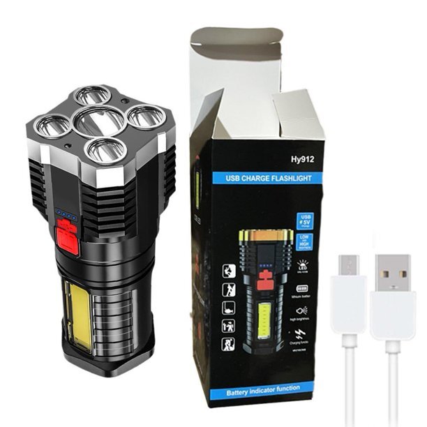 Super Bright LED Torch Flashlight Tactical Camping Outdoor Lamp USB Rechargeable
