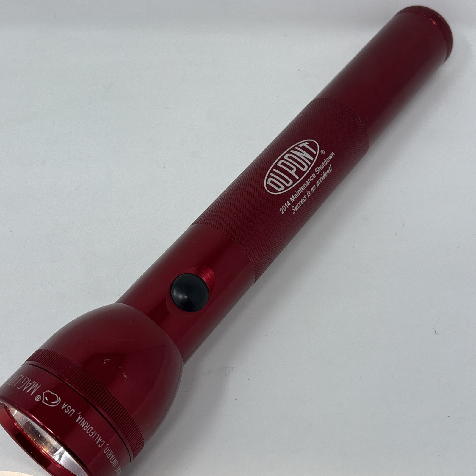 Mag-lite 3 D Cell LED Red Flashlight 12″ Printed Dupont TESTED **No Batteries