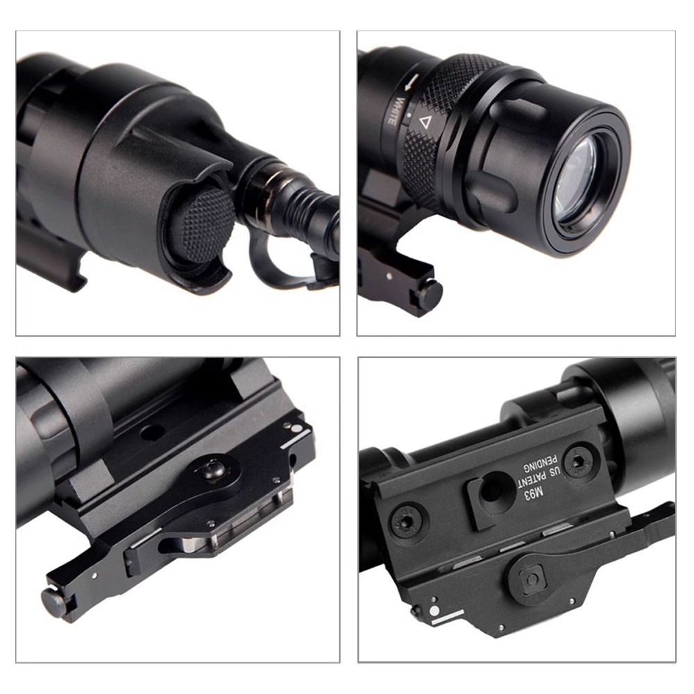 M952V 400LM Hunting Light LED Flashlight Torch Quick Detachable 20mm Rail Mount