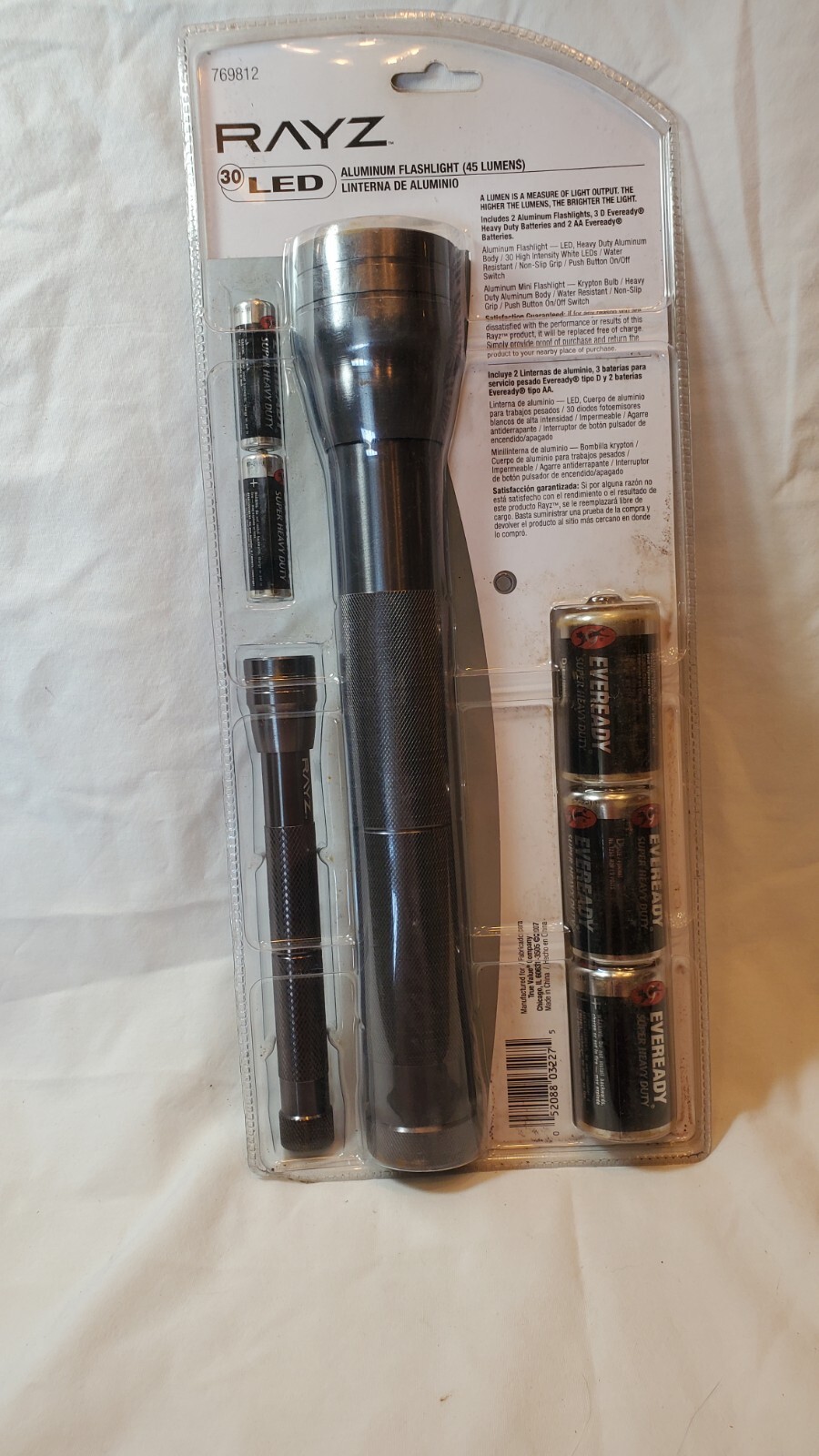 Rayz 30 LED Flashlight (45 Lumens) Aluminum Mini-Flashlight NOS 769812