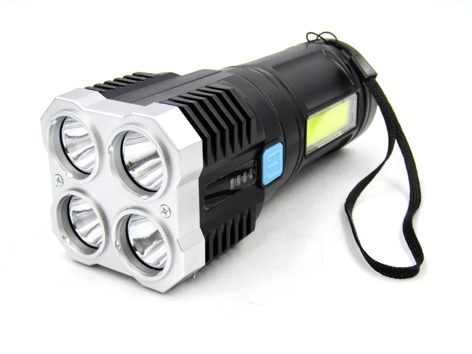 NEW Flashlight 5V USB Rechargeable Adjustable Brightness L-S03, Rain Proof