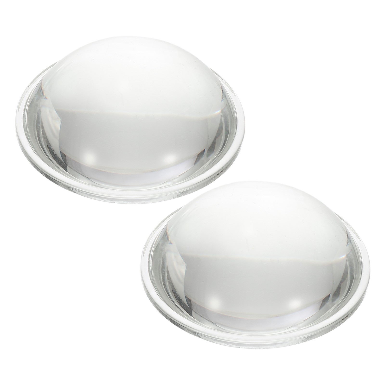 2Pcs Diameter 60mm Flat Convex Lens Height 23mm Optical Lens 3.2mm