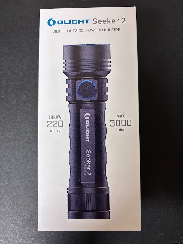 Olight Seeker 2 Black 3000 Lumens Flashlight, 220 Meters