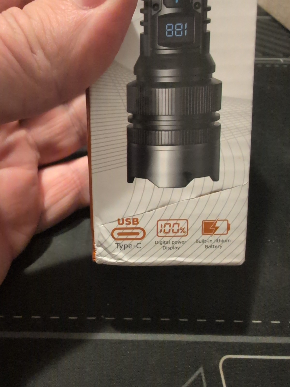 USB Type C Rechargeable Flashlight. Brand New Sealed In Box Stretching Zoom.