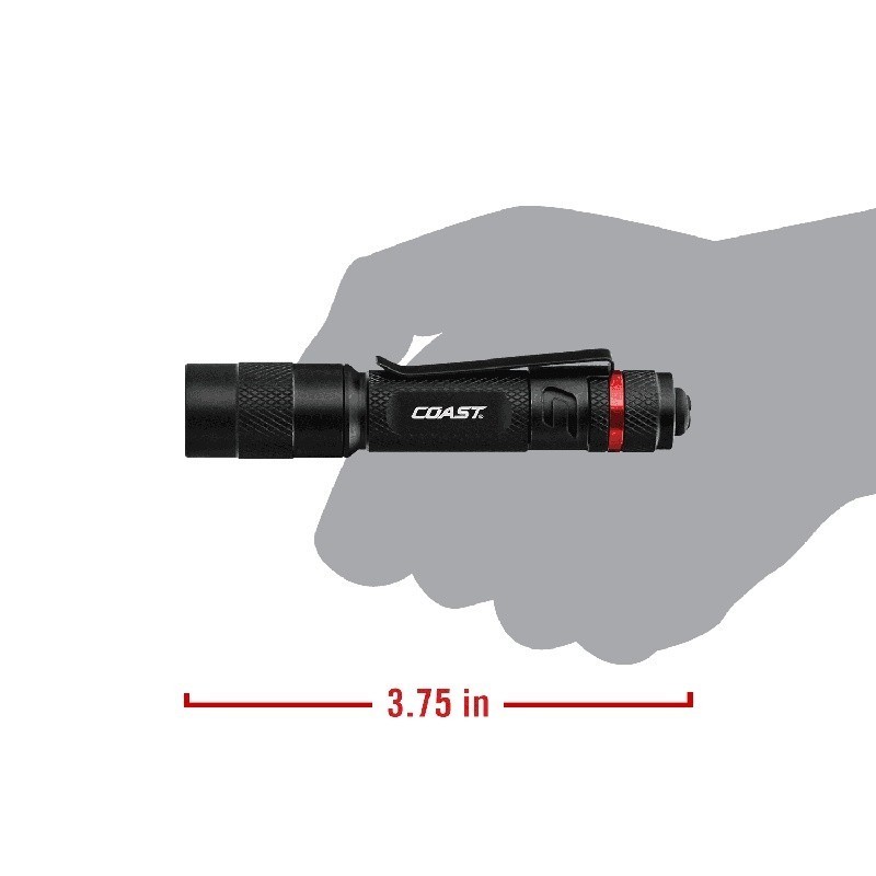 Compact LED Flashlight 100 Lumens IP54 Waterproof Pocket Light W/ Clip 1.41 oz